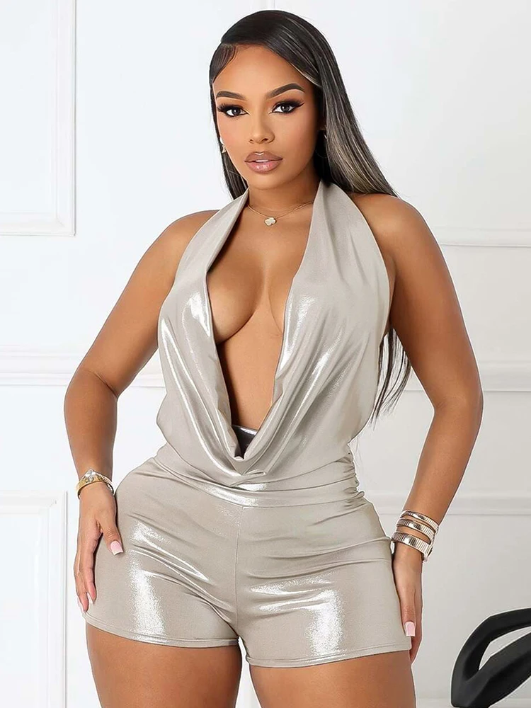 Macheda Tren Baru Pakaian Bermain Fashion Seksi Wanita Halter Kerah Ayun Punggung Terbuka Kurus Pinggul Persik Tengah Malam Hipster Coquette Clubwwear