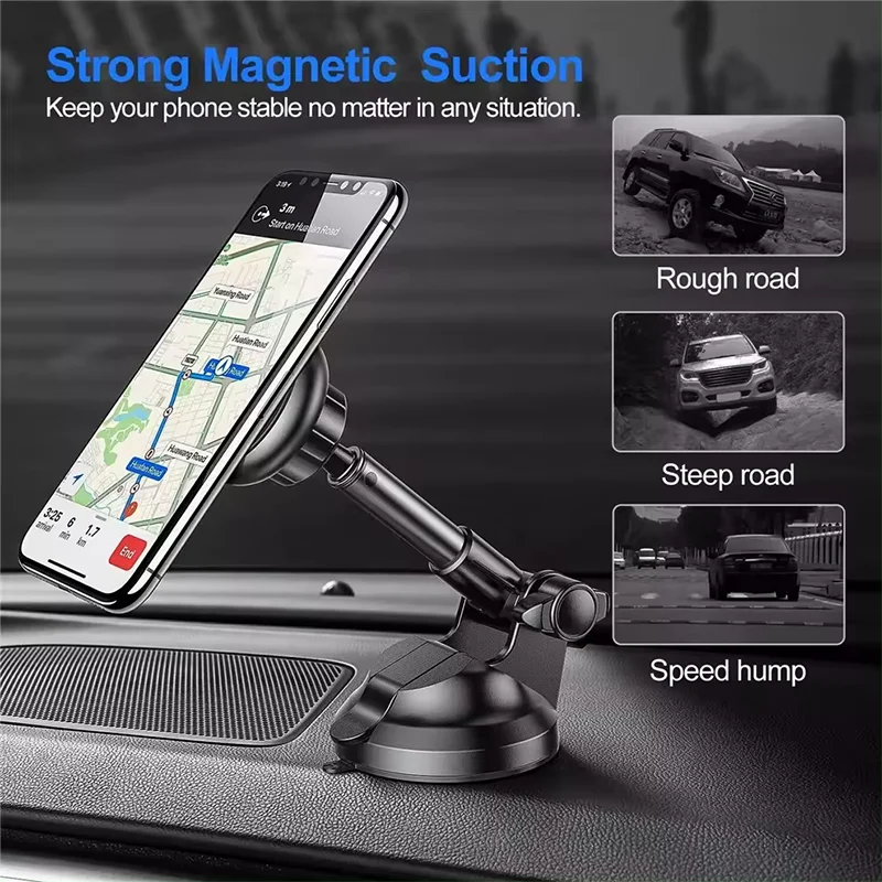 Magnetic Car Mobile Phone Holder Smartphone Auto Stand Dashboard Windshield Mount GPS For iPhone Pro Max X Xiaomi Huawei Samsung
