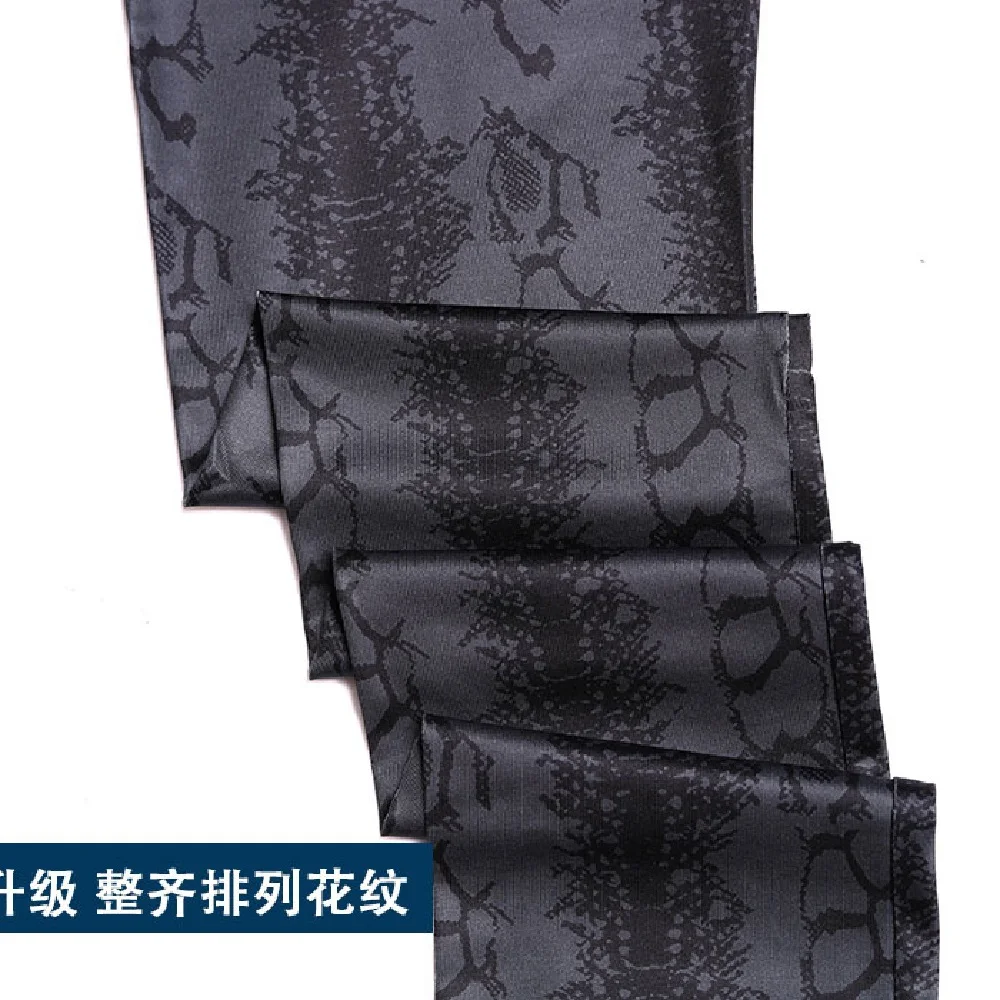Fad Men All-Match Style Motorcycle Trousers Fashion Imitate Snakeskin Grain Leggings High-Elastic Milk Silk Casual Pencil Pants