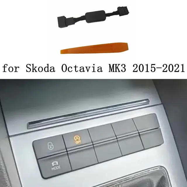 Dla Skoda Octavia MK3 2015-2021 Automatyczny system zatrzymywania i uruchamiania silnika Wyłączanie urządzenia Sterowanie czujnikiem Wtyczka Stop Anuluj Kabel Tryb pamięci