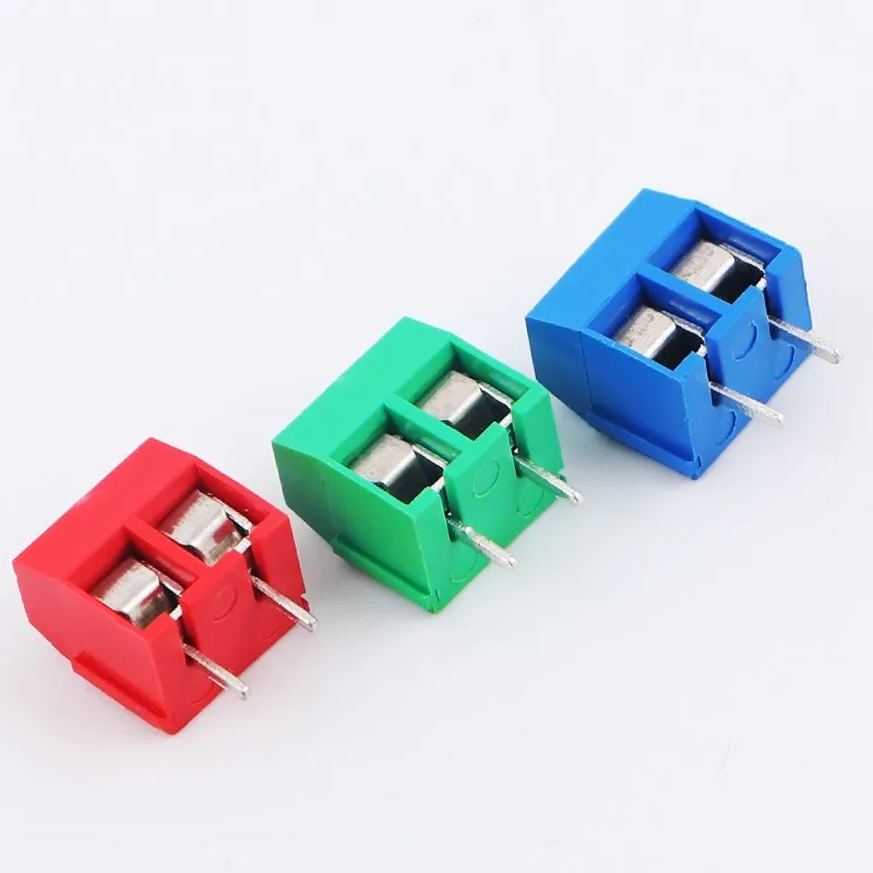 10/20/50Pcs/lot KF301-5.0-2P KF301-3P KF301-4P Pitch 5.0mm Straight Pin 2P 3P  Screw PCB Terminal Block Connector Blue Green