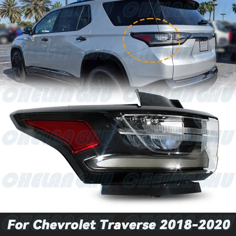 

For Chevrolet Traverse 2018 2019 2020 US Version LED Left Outer Side Black Tail Light Rear Lamp Brake Light Car accessories