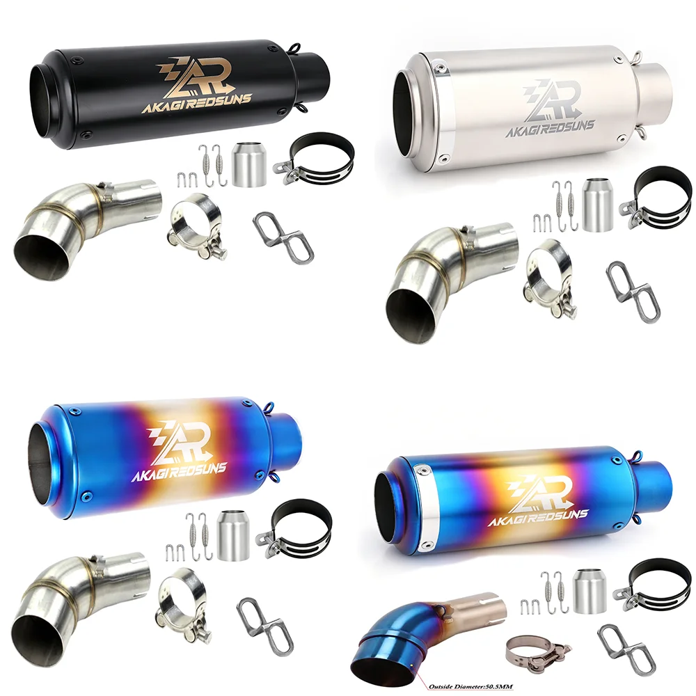 R3 Exhaust Kit for Yamaha R25 MT03 MT25 Motorcycles (2015-2026), Including 51mm Tailpipe and Center Link Adapter.