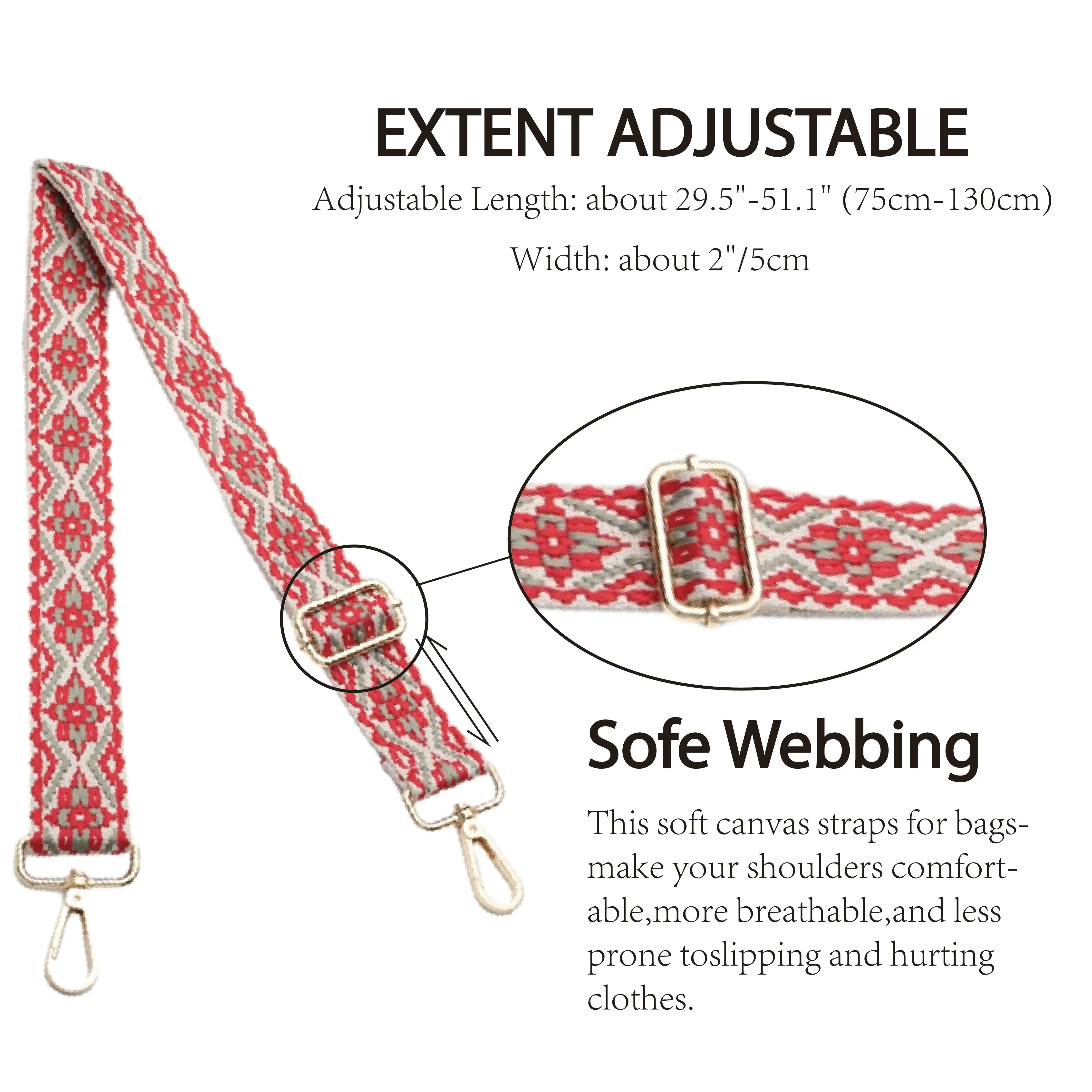 3.8cm Shoulder Strap Wide Shoulder Strap leopard print Bag Strap Shoulder Strap Accessories Colourful Adjustable Shoulder Strap