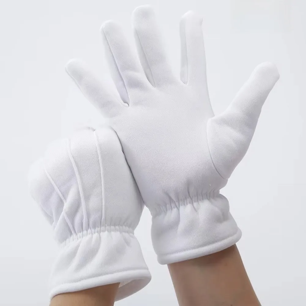 Classic White Color Formal Gloves Warm Lined 1 Pair Uniform Gloves Men's Fit Winter Gloves Honor Guard