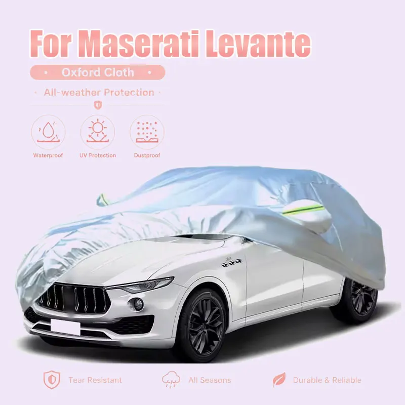 

For Maserati Levante Full Car Cover Reflective Strips Waterproof Snowproof Dustproof UV Protection Exterior Accessories
