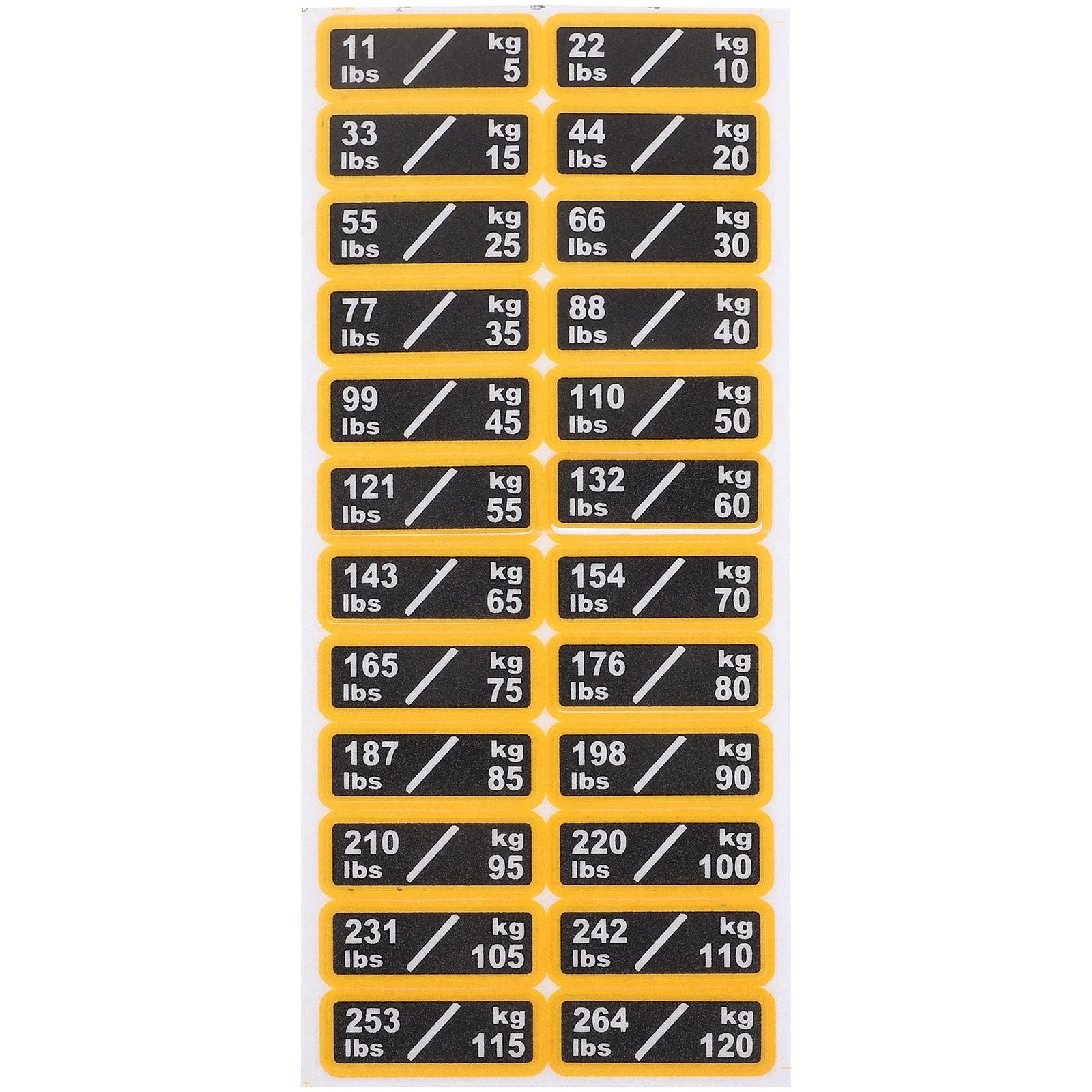 

Fitness Equipment Stickers Label Decal Weight Labels Sign Sorting Block Tags Self-adhesive Pvc Tabs