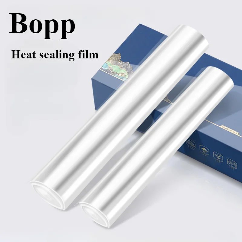 

BOPP Heat Sealing Film Clear Cosmetics Packing Box Plastic Seal Pack Films Film Ironing Machine Tea Gift Box Heat Shrink Film