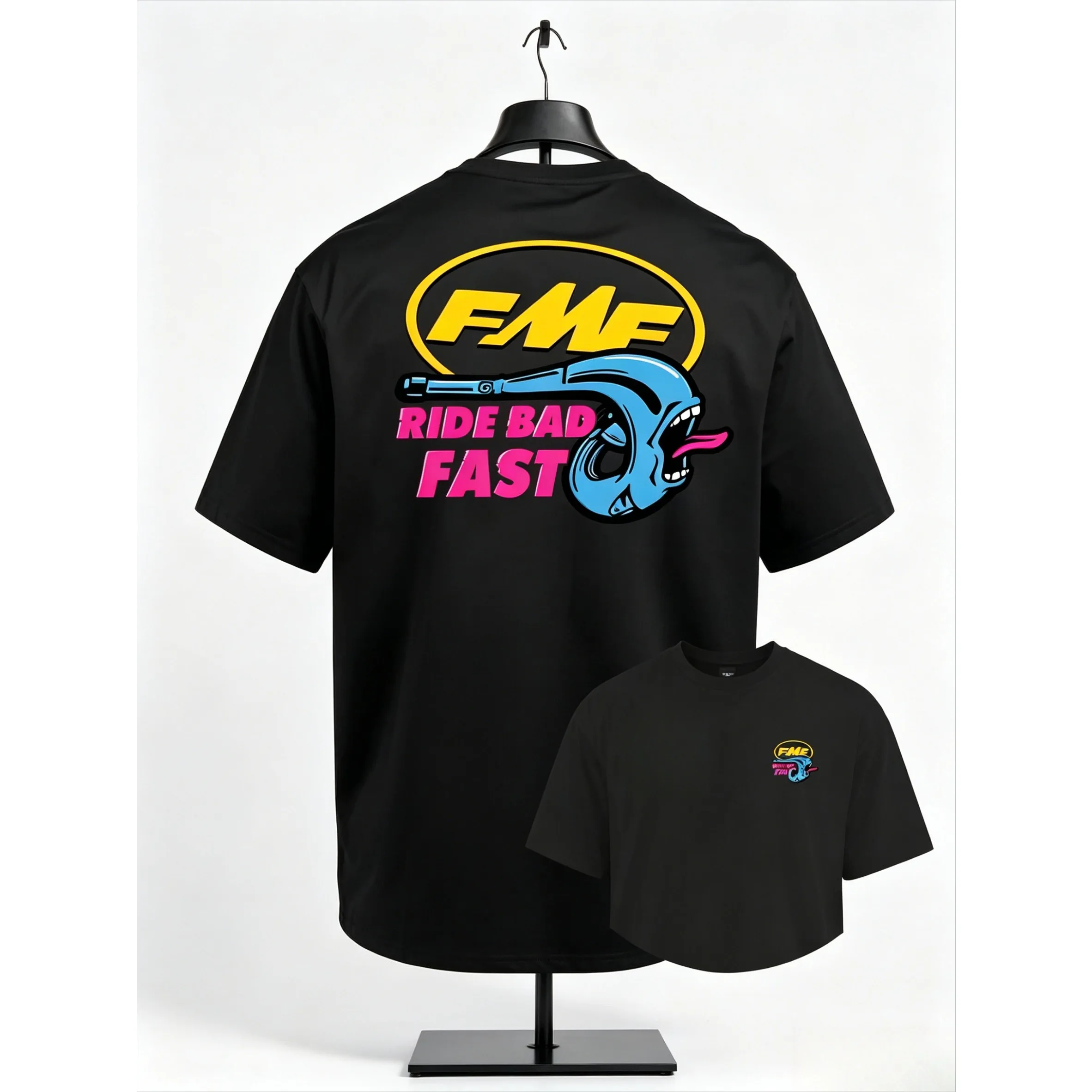 AliExpress NONE FMF Ride Bad Fast Motocross T Shirt for Men 100% Cotton Dirt Bike Racing Graphic Tee Casual Short Sleeve White 2026 New