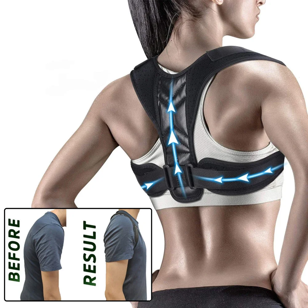 Back Posture Correction Belt Hunchback Corrector Adult Men and Women Sitting Posture Correction Belt Shoulder Straight Back 