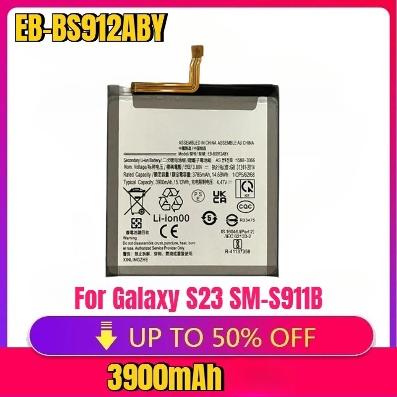 

New EB-BS912ABY 3900mAh High Quality Replacement Battery EB-BS912ABY for Galaxy S23 SM-S911B 3900mAh Battery