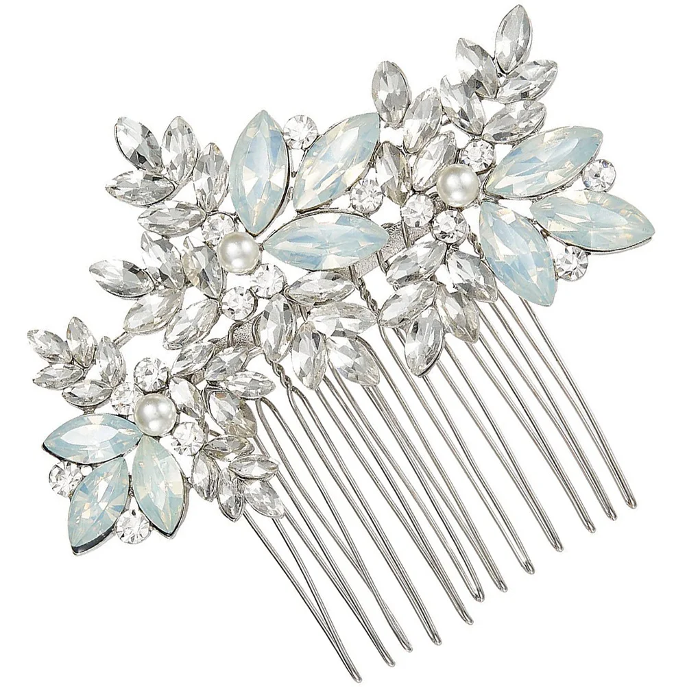 مشط شعر كريستالي من سبيكة إكسسوارات شعر الزفاف الأنيقة خفيفة الوزن ومريحة لحفلات الزفاف وحفلات العروس الخاصة