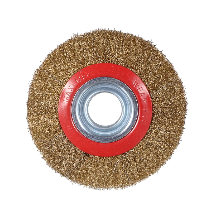 

O50 6" Wire Brush 150mm Fine Wire Brush Wheel With 10pcs Adaptor Rings For Bench Grinder For Deburring Easy To Use Durable