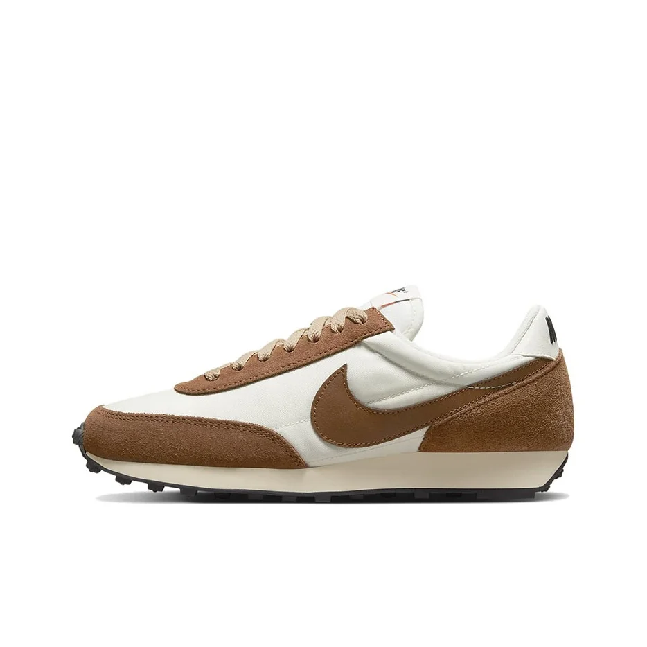 Nike DBreak Textile, Leather Cushioning Slip Resistant Abrasion Resistant Low top Running Shoes Women's White Brown DX5764-122