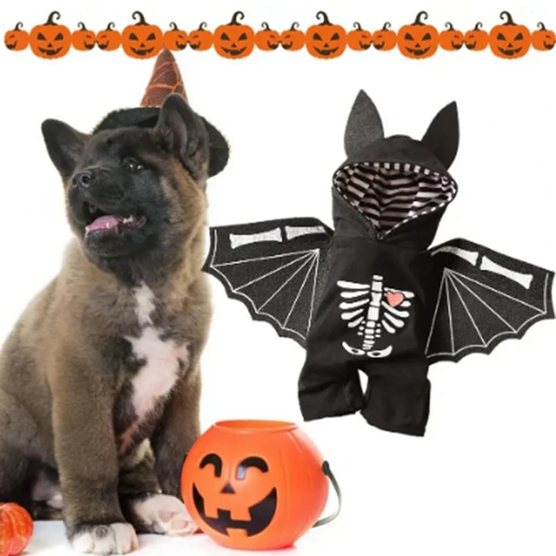 Dog Bat Clothing Halloween Pet Costumes Bat for Small Medium Large Dogs XL