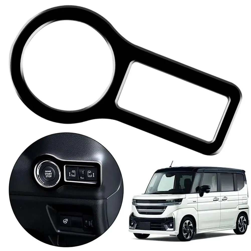 One Click Start Button Frame Interior Trim Glitz Car Interior Start Stop Key Trim Cover For 24 Suzuki Spacia Custom N9V9