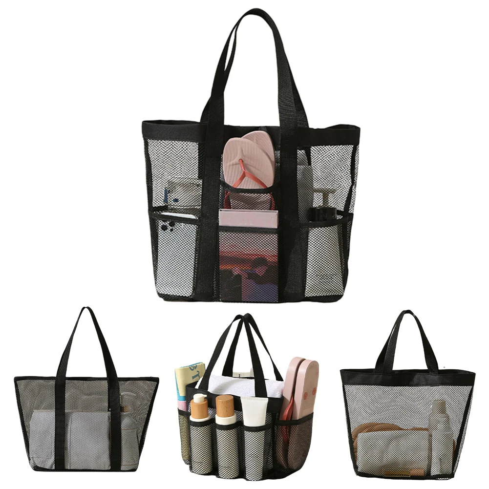 Note Organizing Reinforced Handle Hanging Shower Toiletry Bag Portable Storage Bag Reinforced Handle Side Pockets