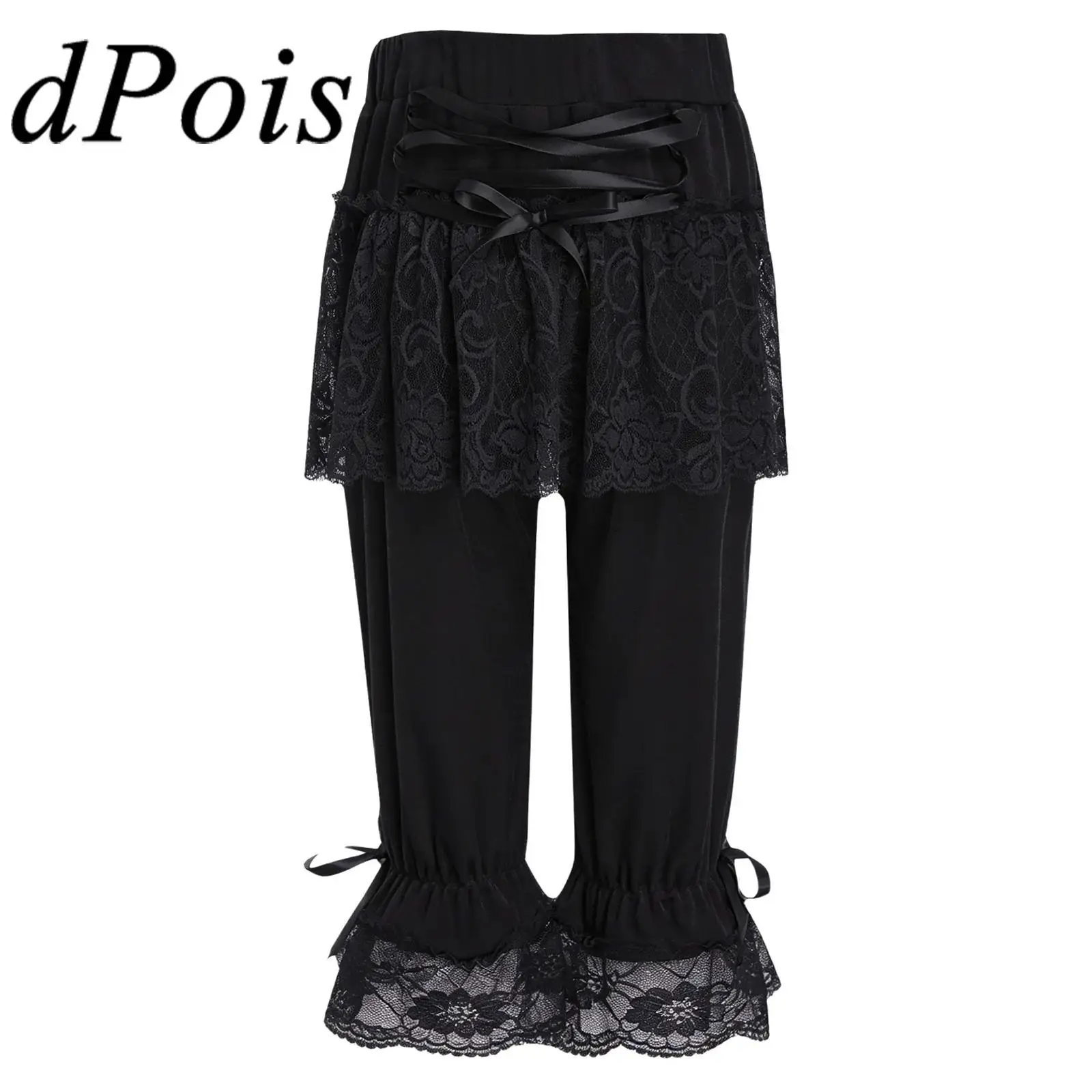 

Girls Bloomers 18th Century Theme Party Ruffle Loose Trousers Costume Victorian Pants Medieval Renaissance Lace Pantaloons