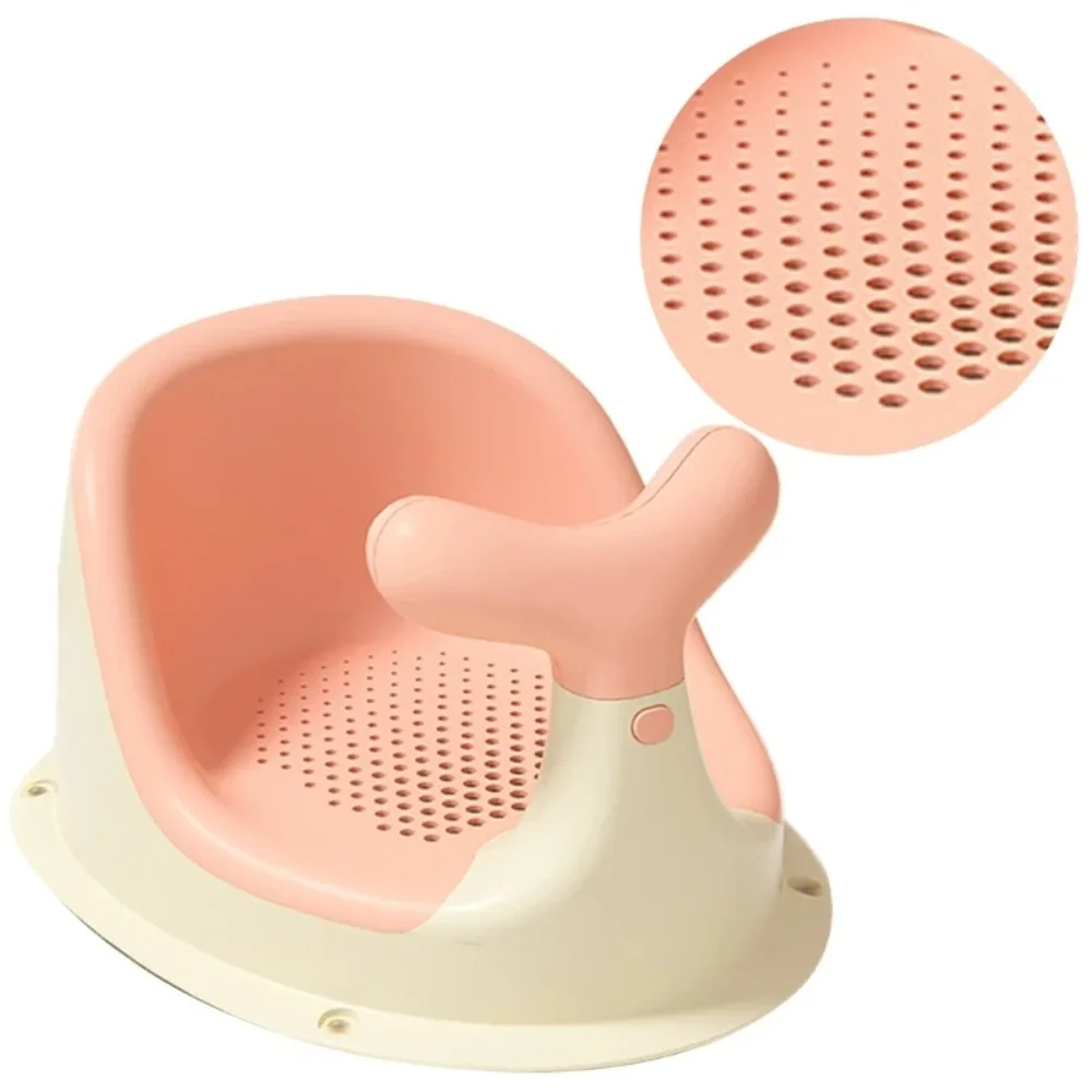 Funny PP Baby Shower Chair Antiskid Suction Cup Design Bathtub Seat Hollowed Out Seat Bathing Chair Baby Play