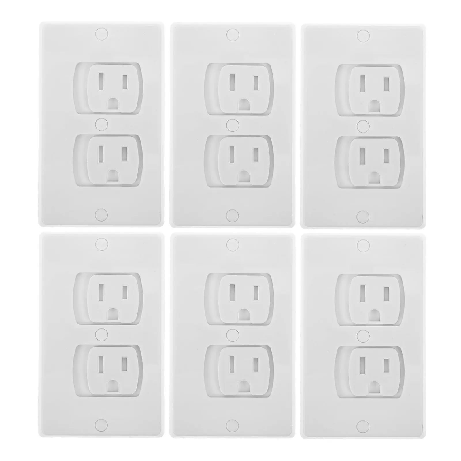 

6Pcs Electric Shock Prevention Outlet Covers Automatic Closing Childproof Wall Socket Plug Safety Baby Proofing Self-Closing
