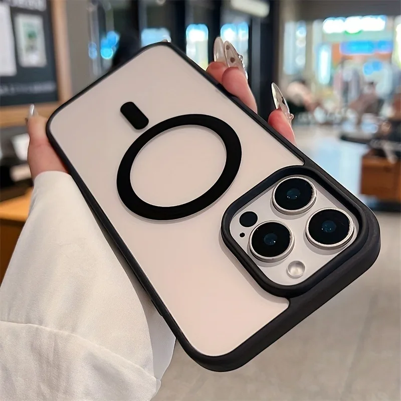 Luxury Acrylic Magnetic Clear Case for Magsafe for iPhone 17 Pro 16 15 14 Plus 13 12 11 Pro Max Wireless Charge Slim Fit Cover