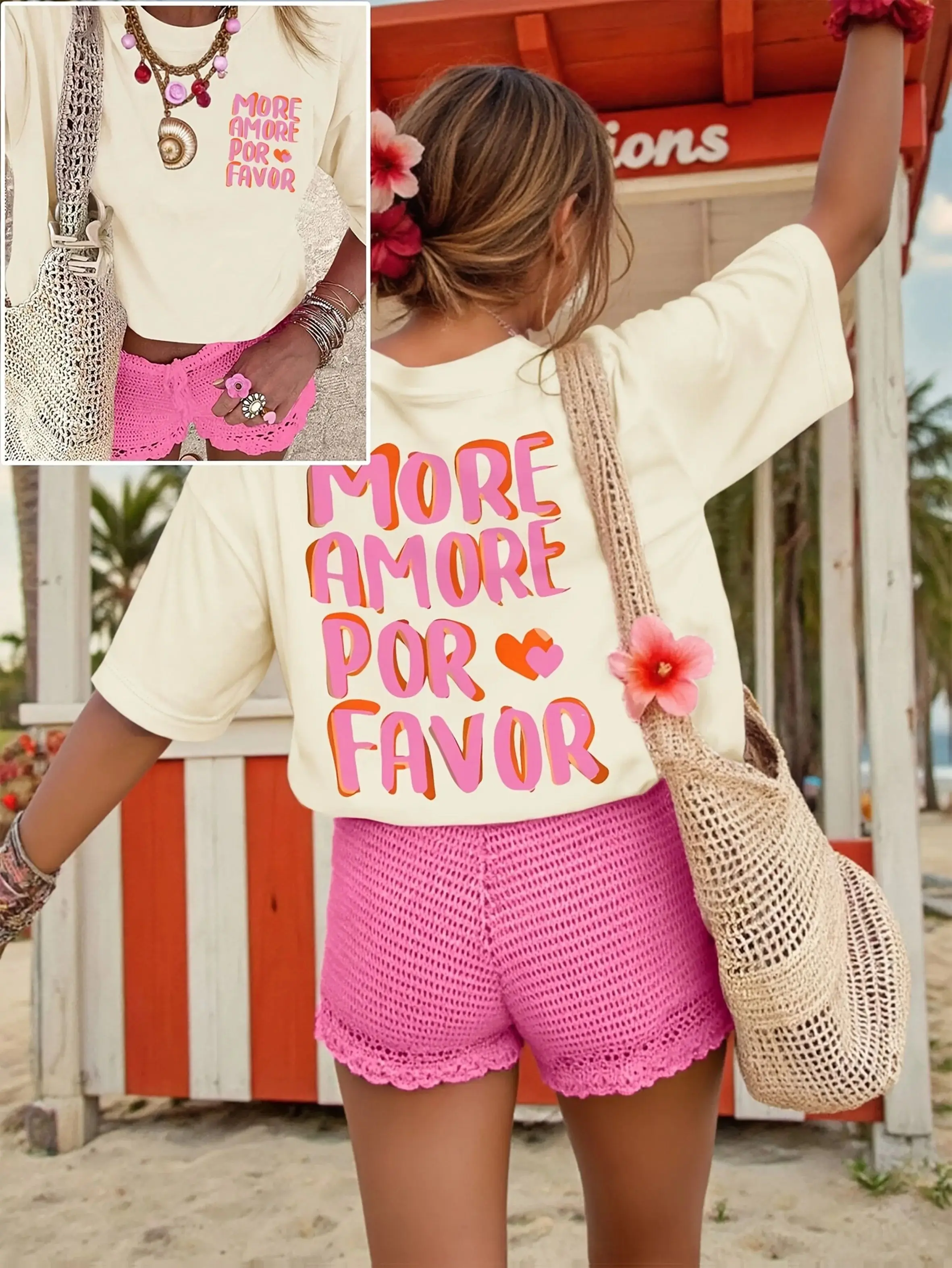 More Amor Por Favor T-Shirt Streetwear Print Cotton Oversized Tee O-Neck Casual Loose Top Fashion Y2k Clothing Unisex Summer