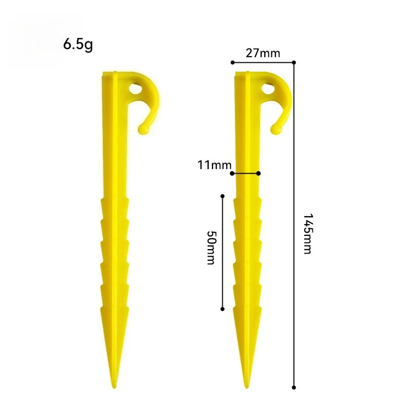 5.5 Inch 14.5cm Serrated Plastic Tent Stakes Outdoor Camping Tent Pegs Accessories