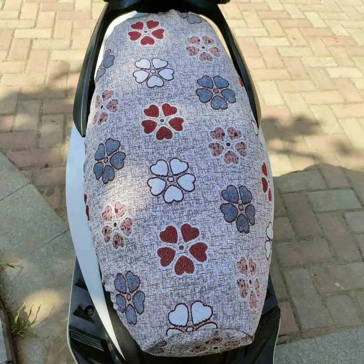 

Универсальный 4-сезонный льняной чехол на сиденье мотоцикла, солнцезащитный прочный чехол для сиденья электрического велосипеда, скутера