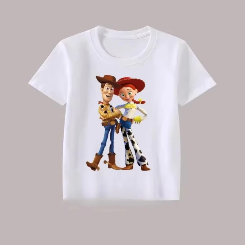 

Toy Story Cartoon Group Shot Kids T-Shirt Summer Wear 100% Cotton Funny Crew Neck Short Sleeve Tee Shirt for Boys and Girls