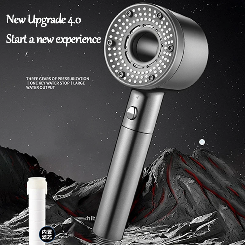 

Подходит для пяти уровней мощности напора, напорной душевой лейки, фильтра, универсальной ручной бытовой душевой лейки.