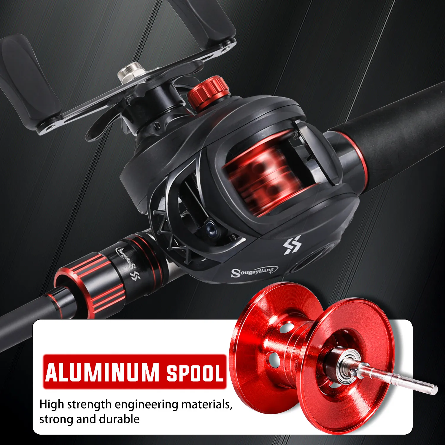 baitcasting reel for lightweight rod Fishing Fun Baitcaster I Catfish Pro Trika Ti100 Baitcasting Reel |