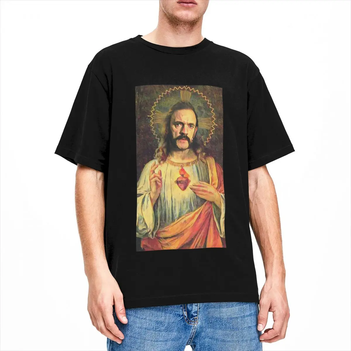 Saint Lemmy Merch Shirt uomo donna divertenti vestiti estivi in puro cotone