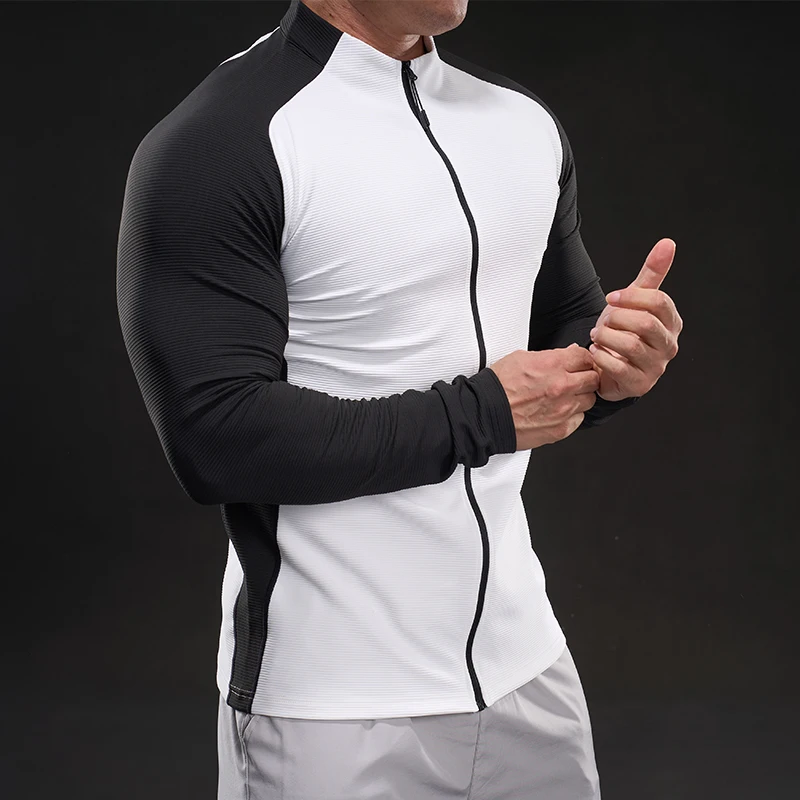 

Daily Wear Vintage-colored Zipper Men's Jacket Comfortable Versatile Sports Jacket Breath Quick-dry Trendy Color-block Casual