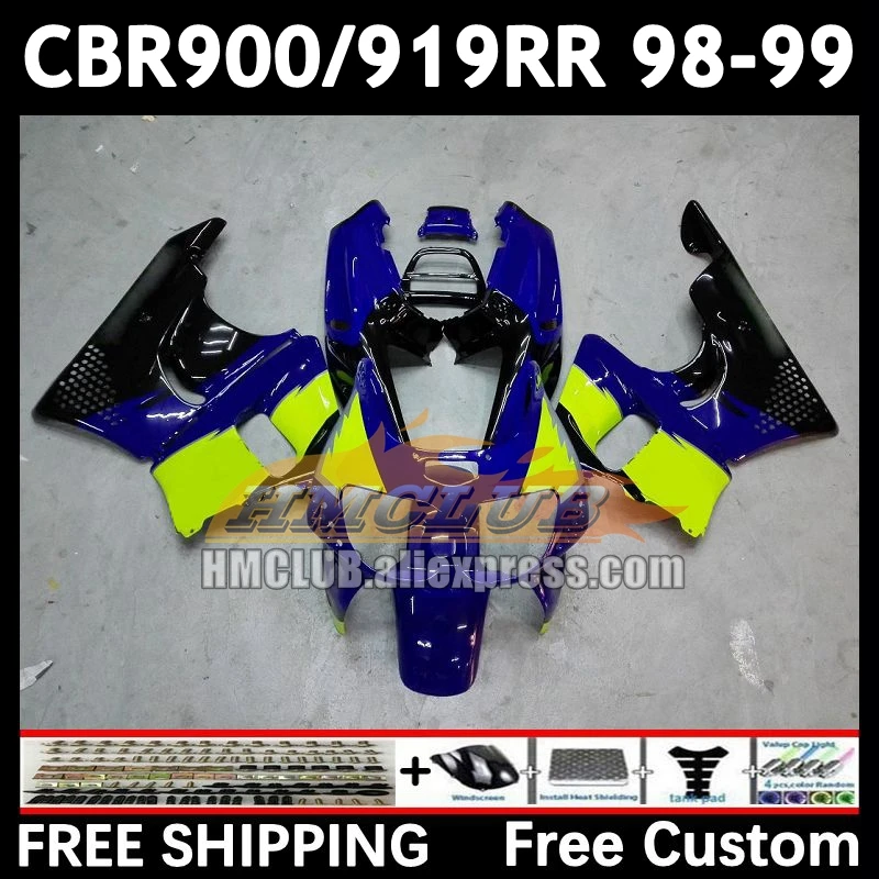 Fairings For HONDA CBR 919RR 900RR 919 CBR900 CBR919 blue green RR 98-99 73No.7 900CC CBR900RR 98 99 CBR919RR 1998 1999 Body