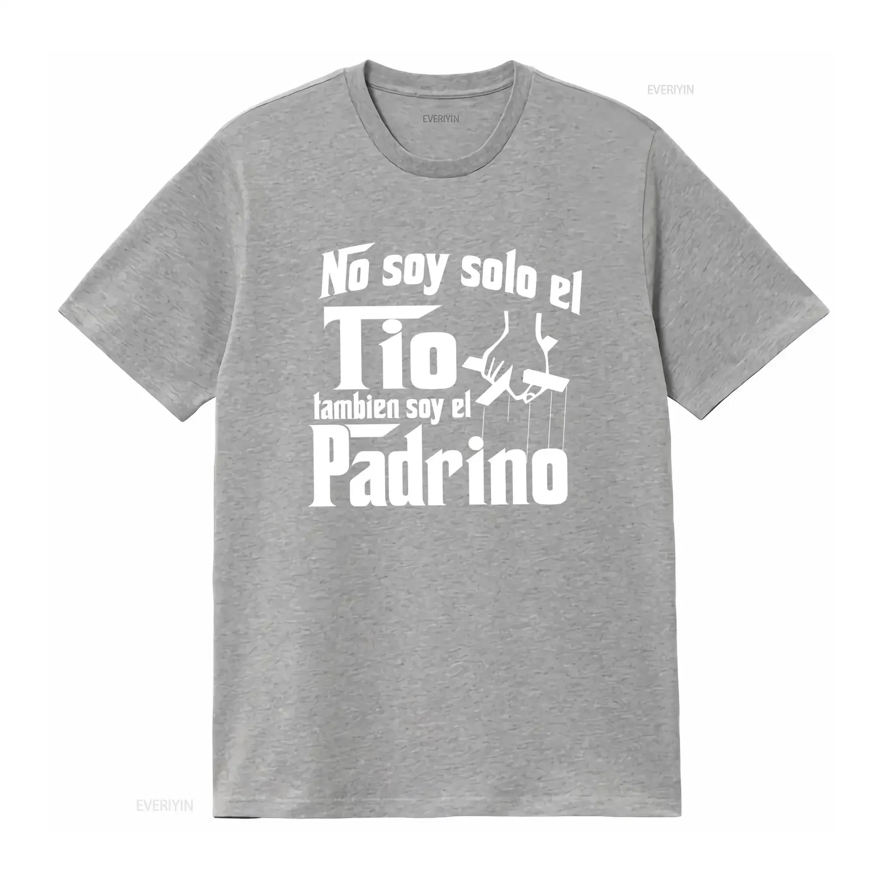 تي شيرت Camiseta No Soy el Tio Padrino Mafia تي شيرت عتيق مصمم ملابس مريحة جرافيك للجنسين موضة أوم أنيقة