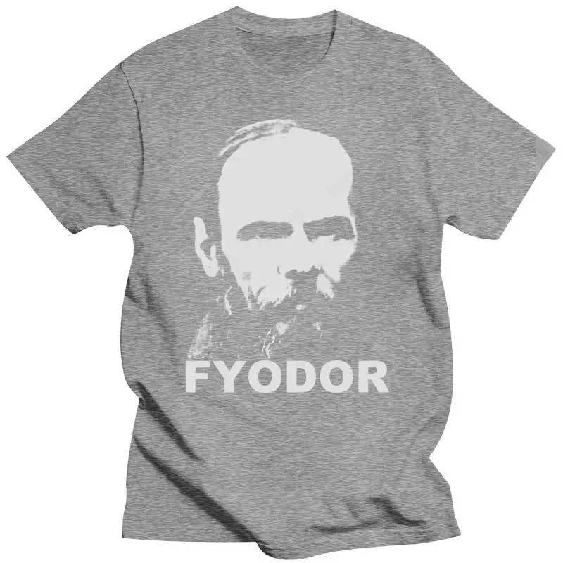 FYODOR DOSTOEVSKY T-Shirt Russian Crime and Punishment Author Writer Literary fashion cotton Tee Shirt beach man tee shirt