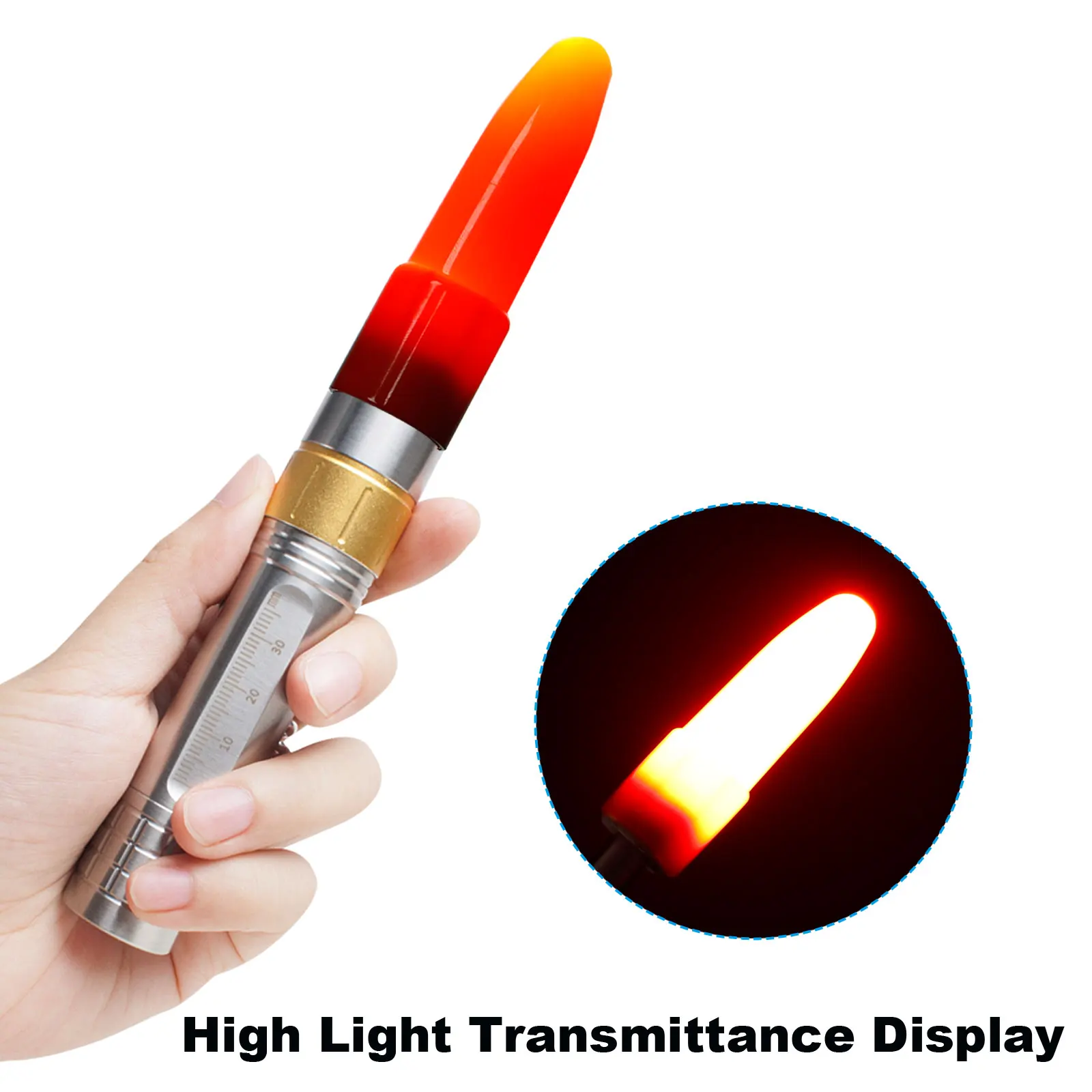 Juego de tapas difusoras de linterna, cubierta de lámpara de plástico para PC, resistente al desgaste, varita de señal para la mayoría de linternas LED, color blanco/rojo, 2 uds.