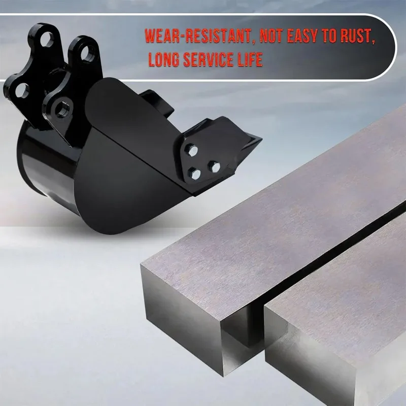 Small   Bucket with 2 Front Blade Wear Resistant Water Proof Easy Install Narrow Design for River Dredging