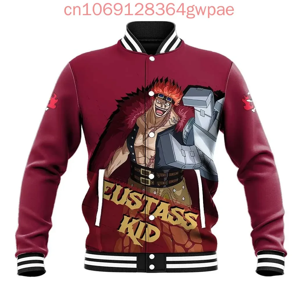 

One Piece Doflamingo Baseball Jacket Coat Men and Women Y2K Button Casual Cool Baseball Jacket Tops