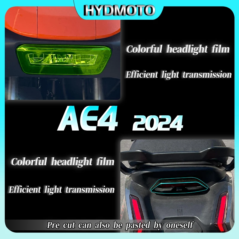 For ZEEHO AE4 2024 headlight film taillight film instrument film high transparency rearview mirror protective film accessories