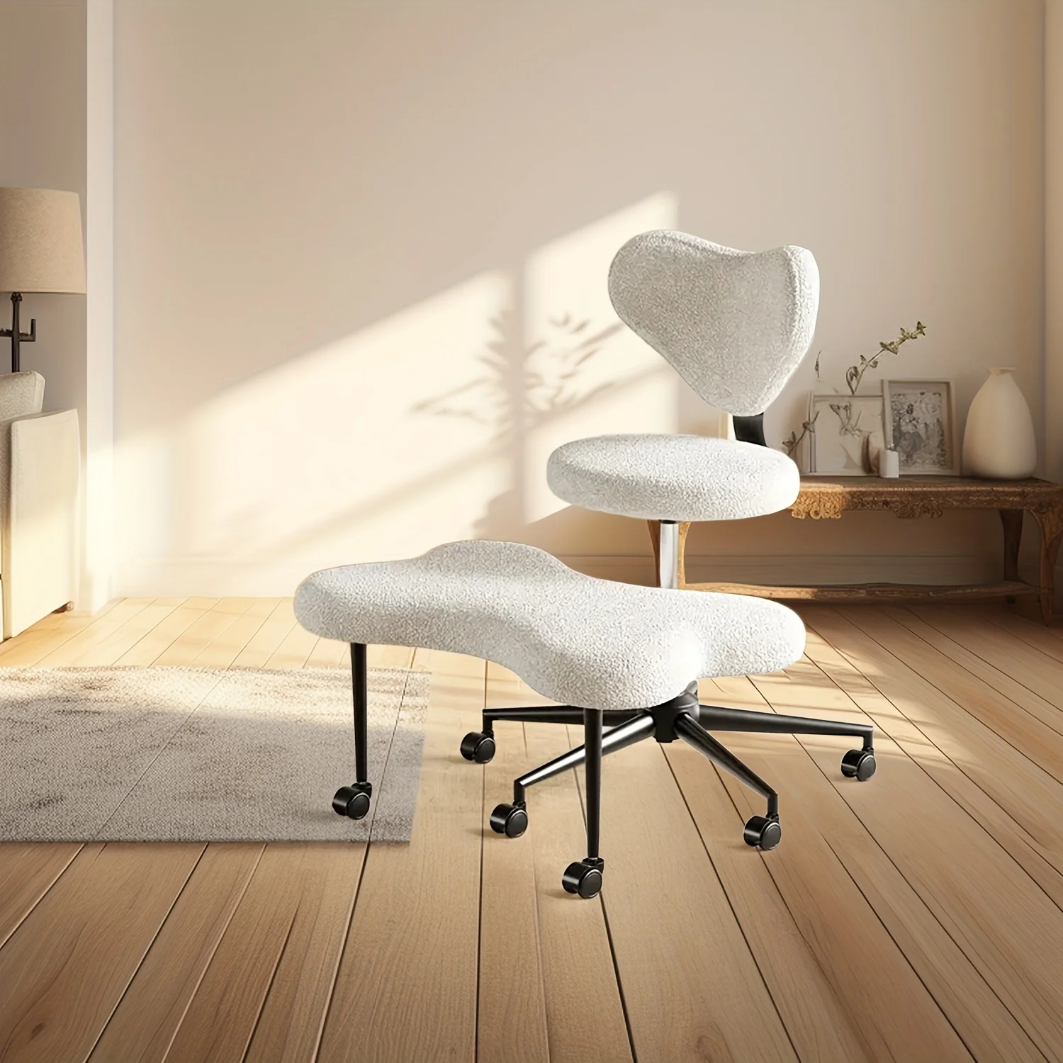 1pcs Ergonomic Cross Leg Chair - 360 Degree Swivel Footrest, Adjustable Seat, Strong Back Support, Suitable Christmas Gift image 2