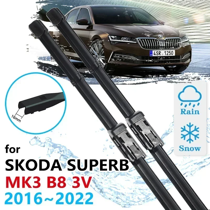 For Skoda Superb 3 B8 3V 2016 2017 2018 2019 2020 2021 2022 MK3 Windscreen Windshield Cutter Accessories Car Front Wiper Blades