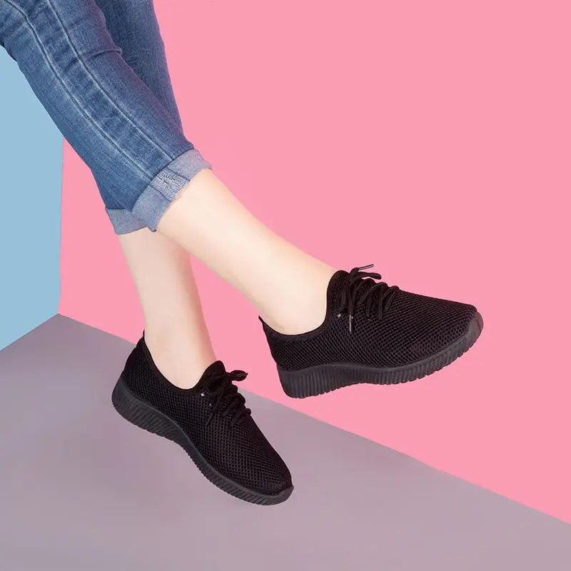 Comemore Tenis Feminin Women Sneakers Ladies Sports Black Shoes Trainers Casual Shoe Woman Baskets Cheap Femme Dames Black Mujer