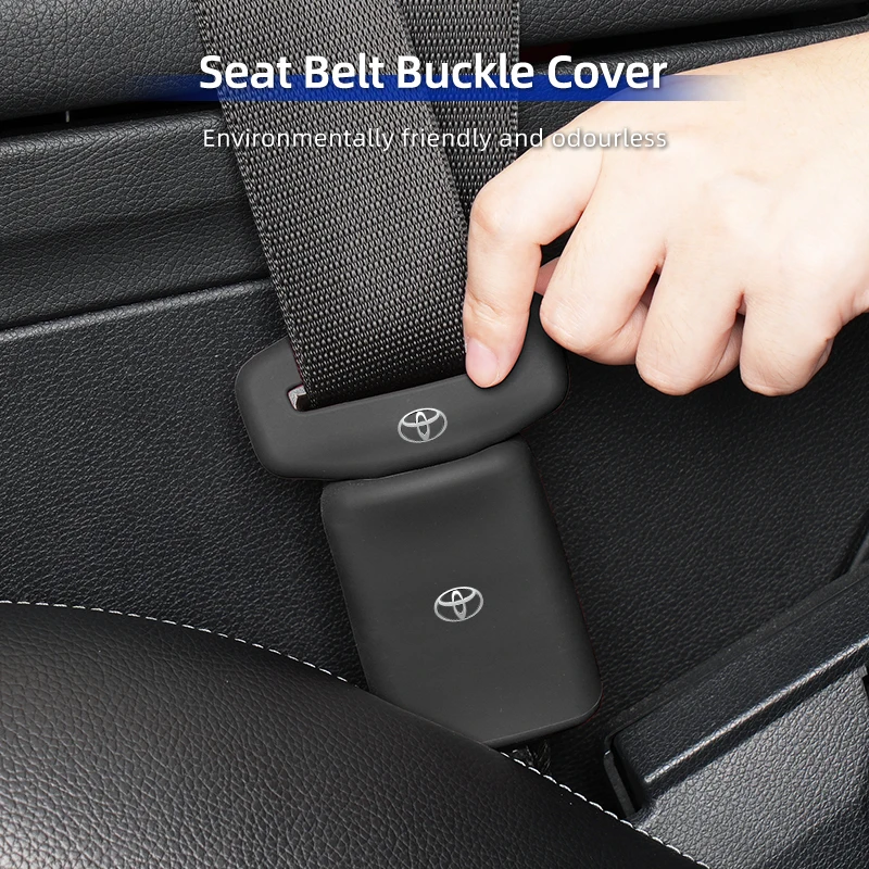 العالمي سيليكون مقعد السيارة حزام مشبك كليب المضادة للخدش غطاء حزام الأمان حامي لتويوتا هارير TRD برادو RAV4 أوريس CHR