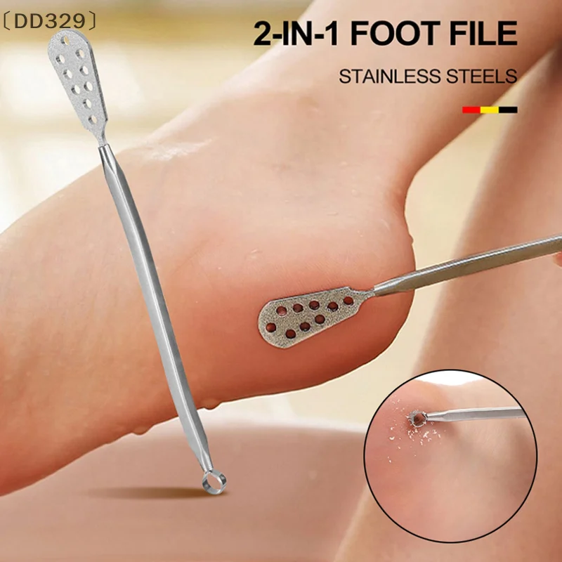 [-DD329] مبرد القدم من الفولاذ المقاوم للصدأ، مزيل الجلد الميت، إزالة الجلد الميت، أدوات باديكير كشط القدم