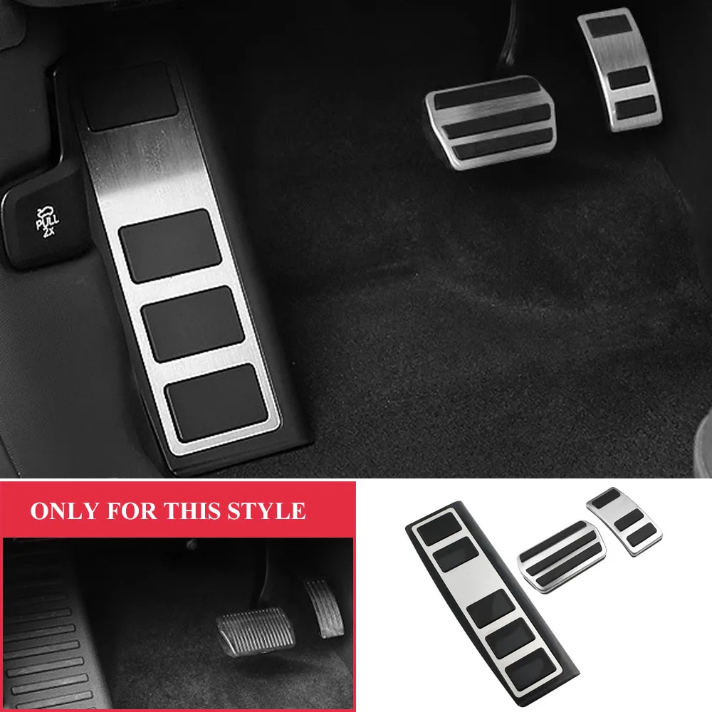 Cubierta de Pedal de Reposapiés para Ford Mustang MACH-E MACHE LHD 2021-2025, Reposapiés Izquierdo, Acero Inoxidable, Inserto de Goma, Embellecedor de Reposapiés