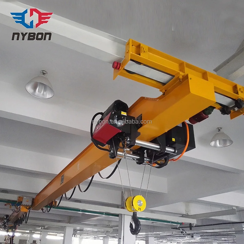 Durable 3t Single Beam Overhead Travelling Crane with Electric Hoist for Garage Maintenance