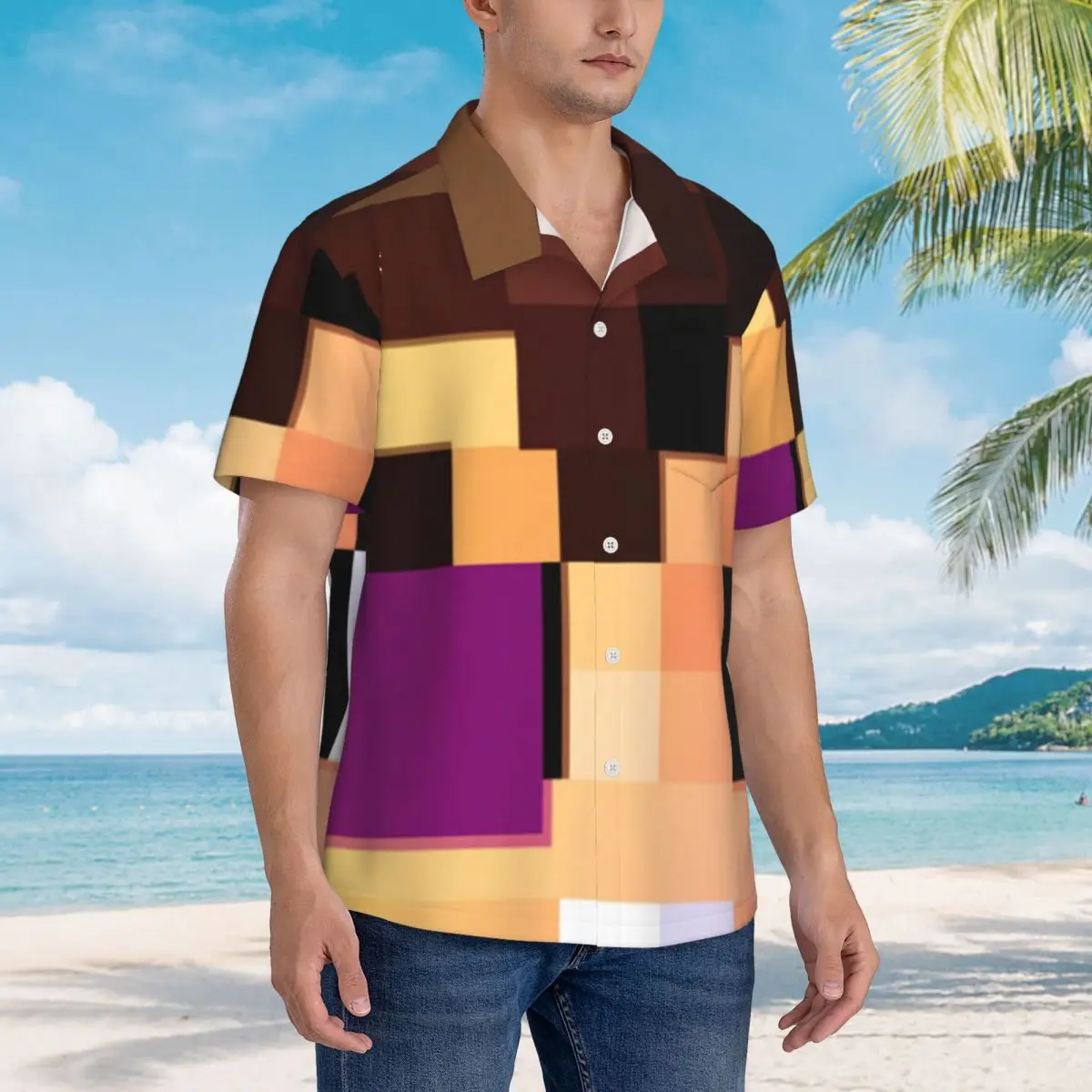 

Vegetta Karmaland Hawaiian Shirts Fashion Men Short Sleeve Shirt for Summer Beach Men's Button Tops