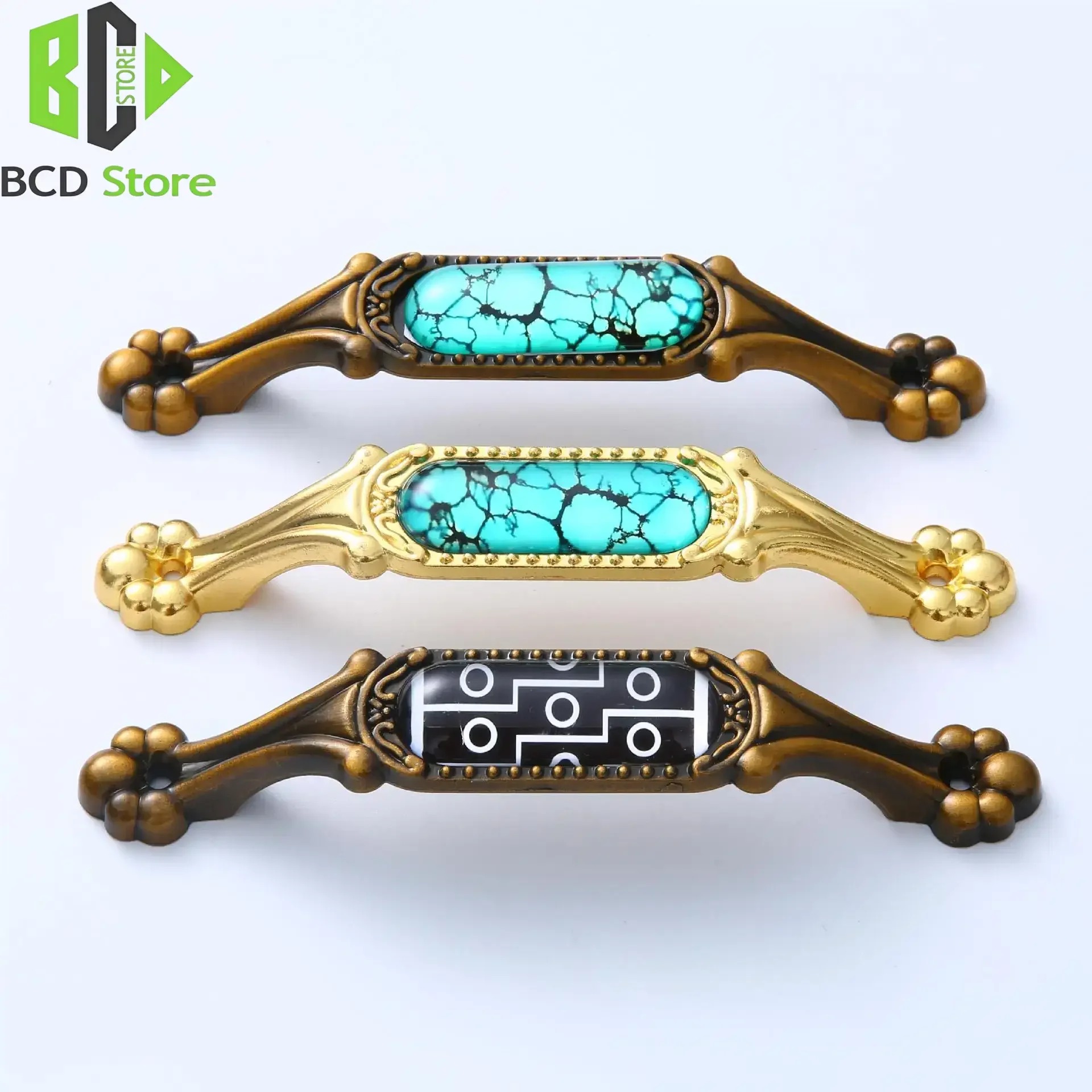 BCD European Vintage Style Kitchen Cabinet Door Handles Wardrobe Drawer Cabinet Handles For Furniture