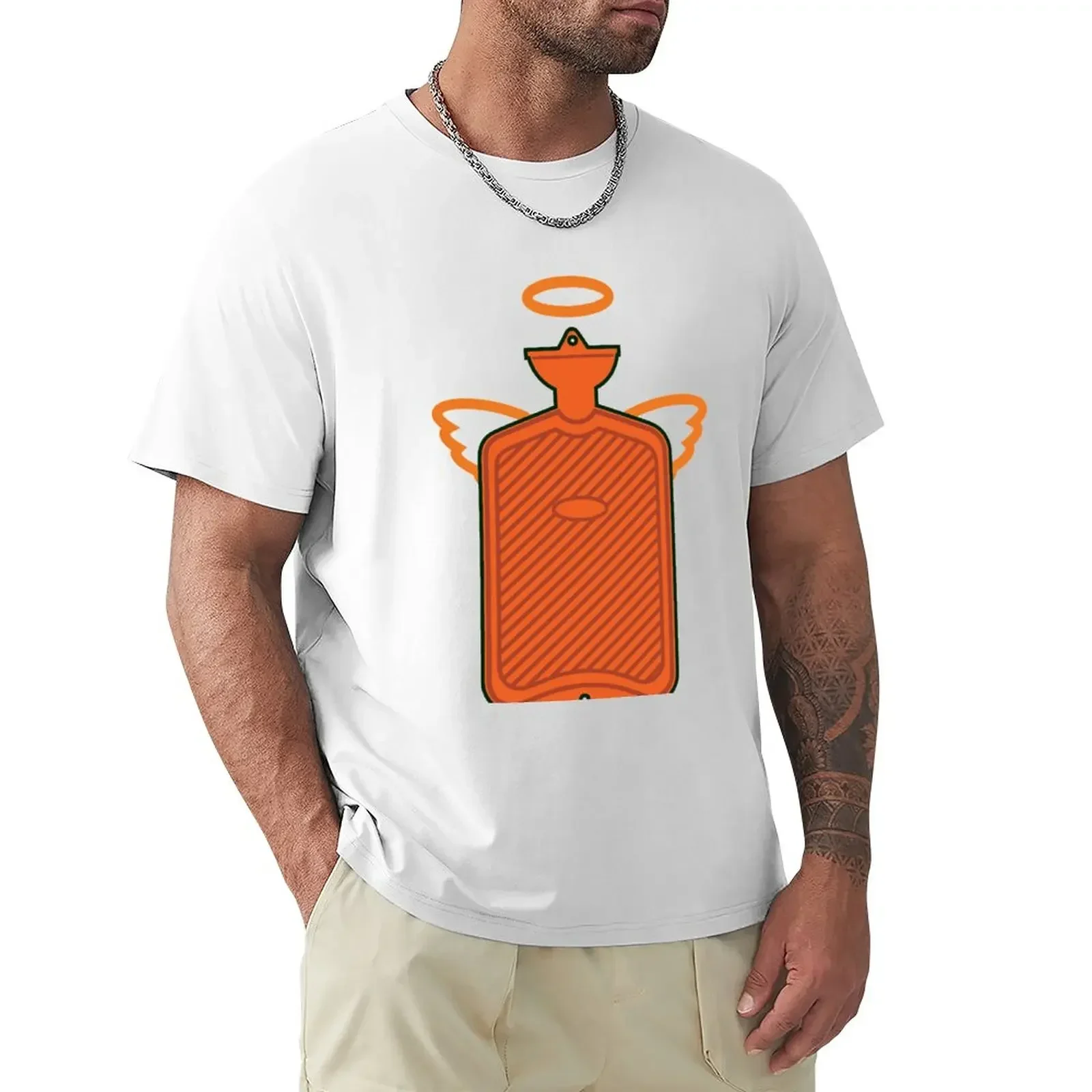 hotel water bottle angel T-Shirt vintage funnys t shirts for men cotton Blouse cute tops men graphic t shirts